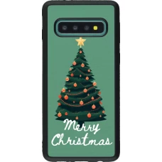 Samsung Galaxy S10 Case Hülle - Silikon schwarz Christmas 25 Xmas Tree