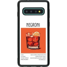 Samsung Galaxy S10 Case Hülle - Silikon schwarz Cocktail Rezept Negroni