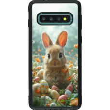 Coque Samsung Galaxy S10 - Silicone rigide noir Easter 2026 Rabbit in the garden