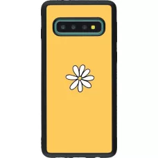 Coque Samsung Galaxy S10 - Silicone rigide noir Easter 2023 daisy