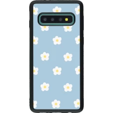 Samsung Galaxy S10 Case Hülle - Silikon schwarz Easter 2024 daisy flower