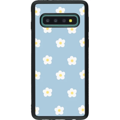 Samsung Galaxy S10 Case Hülle - Silikon schwarz Easter 2024 daisy flower