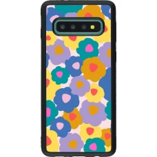 Samsung Galaxy S10 Case Hülle - Silikon schwarz Easter 2024 flower power