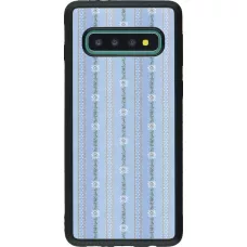 Hülle Samsung Galaxy S10 - Silikon schwarz Edel- Weiss