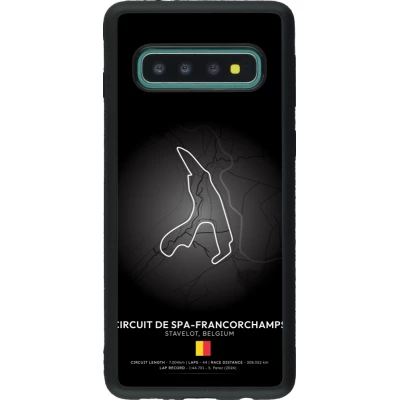Coque Samsung Galaxy S10 - Silicone rigide noir F1 Track 2025 Belgium