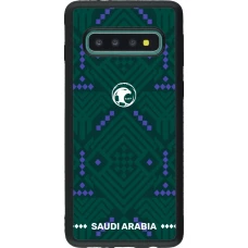 Coque Samsung Galaxy S10 - Silicone rigide noir Maillot de football Arabie saoudite 2026 personnalisable
