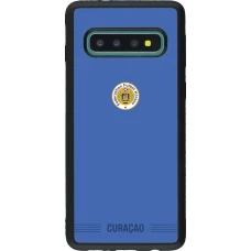 Coque Samsung Galaxy S10 - Silicone rigide noir Maillot de football Curaçao 2026 personnalisable