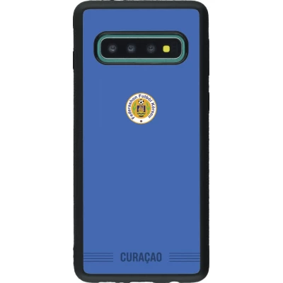 Coque Samsung Galaxy S10 - Silicone rigide noir Maillot de football Curaçao 2026 personnalisable