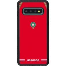 Samsung Galaxy S10 Case Hülle - Silikon schwarz Marokko 2026 personalisierbares Fussballtrikot