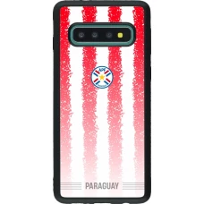 Coque Samsung Galaxy S10 - Silicone rigide noir Maillot de football Paraguay 2026 personnalisable