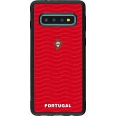 Samsung Galaxy S10 Case Hülle - Silikon schwarz Portugal 2026 personalisierbares Fussballtrikot