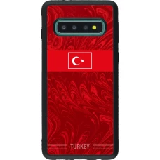 Samsung Galaxy S10 Case Hülle - Silikon schwarz Türkei 2026 personalisierbares Fussballtrikot