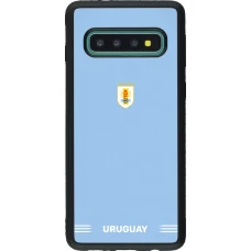 Coque Samsung Galaxy S10 - Silicone rigide noir Maillot de football Uruguay 2026 personnalisable