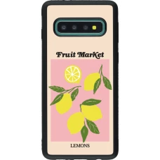 Samsung Galaxy S10 Case Hülle - Silikon schwarz Fruit market lemons 2026