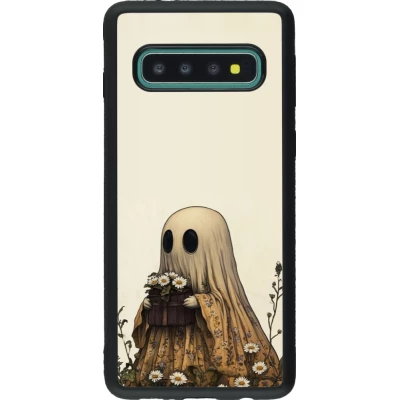 Coque Samsung Galaxy S10 - Silicone rigide noir Halloween 2025 Ghost gardener