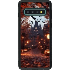 Samsung Galaxy S10 Case Hülle - Silikon schwarz Halloween 2025 Haunted house