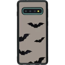 Coque Samsung Galaxy S10 - Silicone rigide noir Halloween 2026 Bats