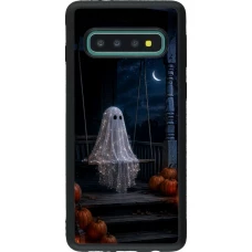 Samsung Galaxy S10 Case Hülle - Silikon schwarz Halloween 2026 Ghost on a swing