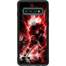 Samsung Galaxy S10 Case Hülle - Silikon schwarz Hockey World Championship Player
