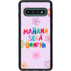 Samsung Galaxy S10 Case Hülle - Silikon schwarz Karol G Manana sera bonito