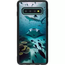 Samsung Galaxy S10 Case Hülle - Silikon schwarz Manta Lagune Reinigung