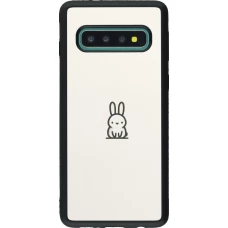 Samsung Galaxy S10 Case Hülle - Silikon schwarz Minimal Häschen Süße