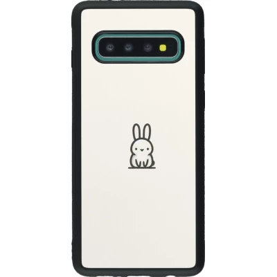Samsung Galaxy S10 Case Hülle - Silikon schwarz Minimal Häschen Süße