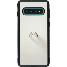 Samsung Galaxy S10 Case Hülle - Silikon schwarz Mini Regenbogen Minimal