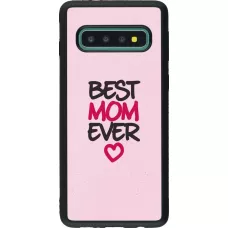 Samsung Galaxy S10 Case Hülle - Silikon schwarz Mom 2023 best Mom ever pink