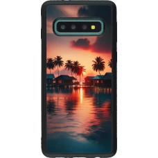 Samsung Galaxy S10 Case Hülle - Silikon schwarz Paradies Malediven