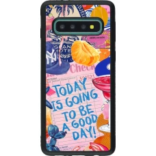 Samsung Galaxy S10 Case Hülle - Silikon schwarz Preppy Today is Going to be a good day