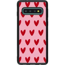 Samsung Galaxy S10 Case Hülle - Silikon schwarz Saint Valentines Day 26 Pattern heart