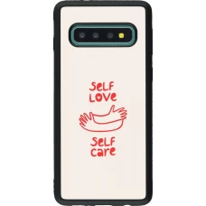 Samsung Galaxy S10 Case Hülle - Silikon schwarz Saint Valentines Day 26 Self love self care