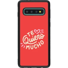 Samsung Galaxy S10 Case Hülle - Silikon schwarz Saint Valentines Day 26 Te quiero mucho