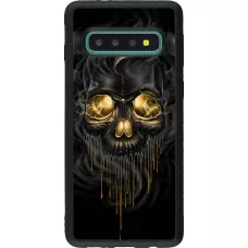 Coque Samsung Galaxy S10 - Silicone rigide noir Skull 02