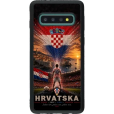 Samsung Galaxy S10 Case Hülle - Silikon schwarz Fussball Kroatien splash 2026