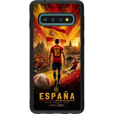 Samsung Galaxy S10 Case Hülle - Silikon schwarz Fussball Espanien splash 2026