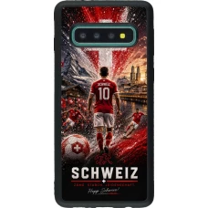 Samsung Galaxy S10 Case Hülle - Silikon schwarz Fussball Schweiz splash 2026