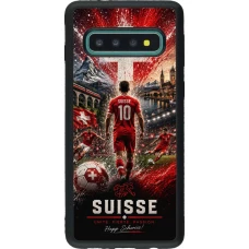 Samsung Galaxy S10 Case Hülle - Silikon schwarz Fussball Suisse splash 2026