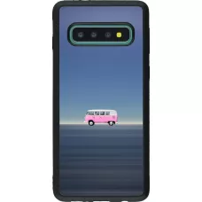 Coque Samsung Galaxy S10 - Silicone rigide noir Spring 23 pink bus