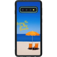 Samsung Galaxy S10 Case Hülle - Silikon schwarz Summer 2025 Bring me to the beach