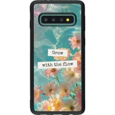 Samsung Galaxy S10 Case Hülle - Silikon schwarz Summer 2025 Grow with the flow