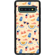 Samsung Galaxy S10 Case Hülle - Silikon schwarz Pattern Summer 2026