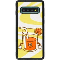 Coque Samsung Galaxy S10 - Silicone rigide noir Summer drink 2026