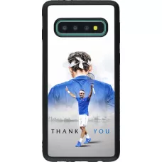 Coque Samsung Galaxy S10 - Silicone rigide noir Thank you Roger