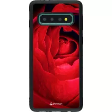 Hülle Samsung Galaxy S10 - Silikon schwarz Valentine 2022 Rose