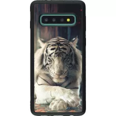 Coque Samsung Galaxy S10 - Silicone rigide noir Zen Tiger