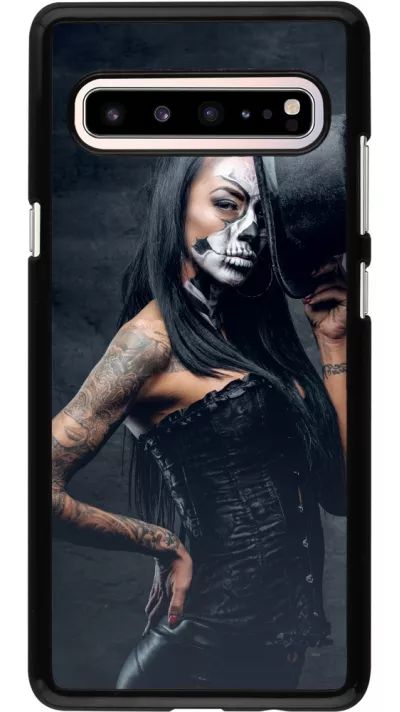 Samsung Galaxy S10 5G Case Hülle - Halloween 22 Tattooed Girl