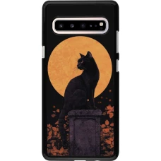 Samsung Galaxy S10 5G Case Hülle - Halloween 2026 Cat Art Nouveau