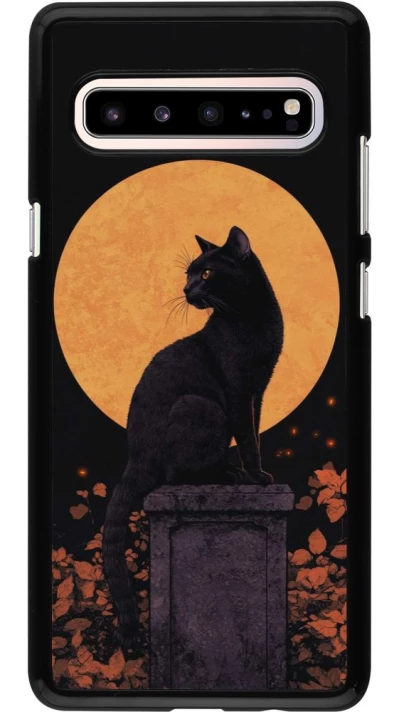 Coque Samsung Galaxy S10 5G - Halloween 2026 Cat Art Nouveau